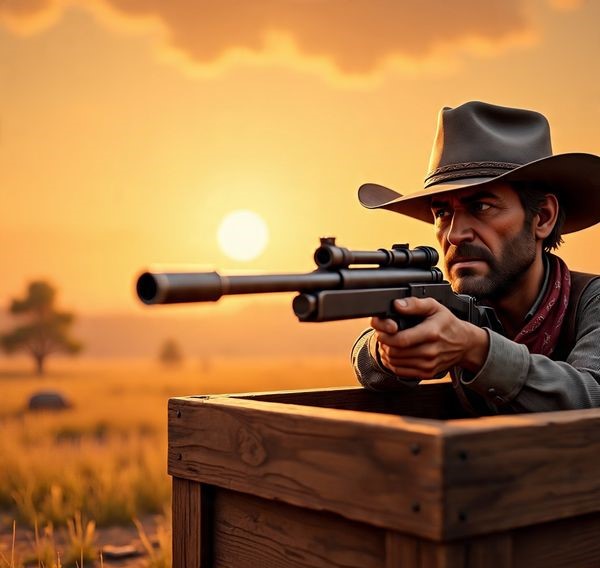 Stickman Sniper Western Gun